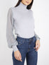 Pull à manches en dentelle imprimé - gris - 4