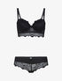 Ensemble bustier en dentelle - noir - 1