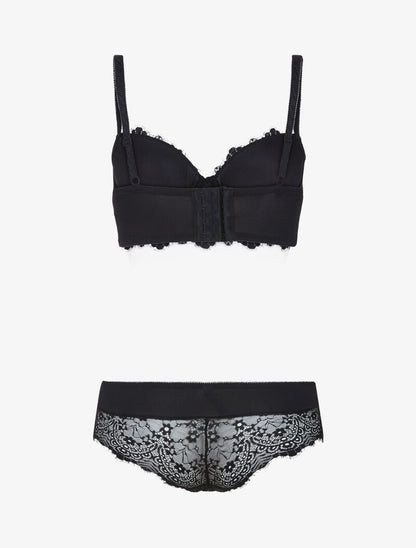 Ensemble bustier en dentelle - noir - 2