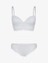 Ensemble bustier bi matière - blanc - 1