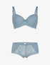 Ensemble à broderie style rosace - bleu ciel - 1