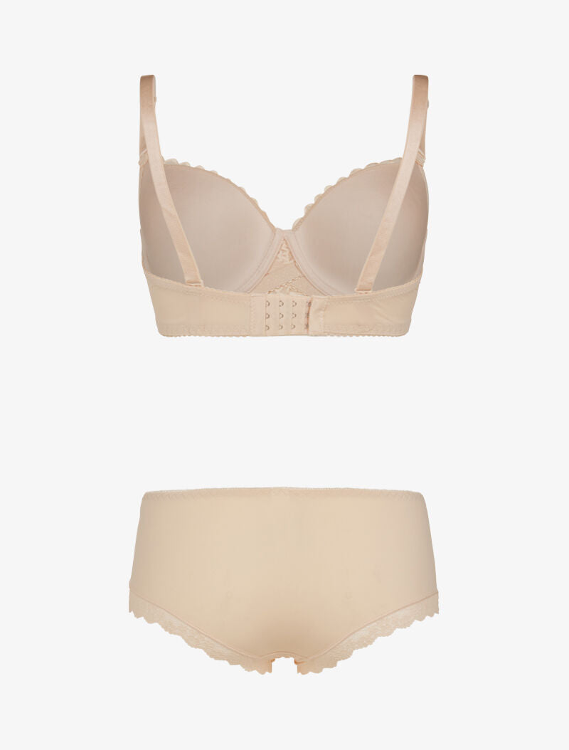 Ensemble à broderie style rosace - beige - 2