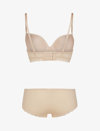 Ensemble à broderie et corsage - beige - 2
