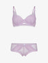 Ensemble à broderie fine - lilas - 3