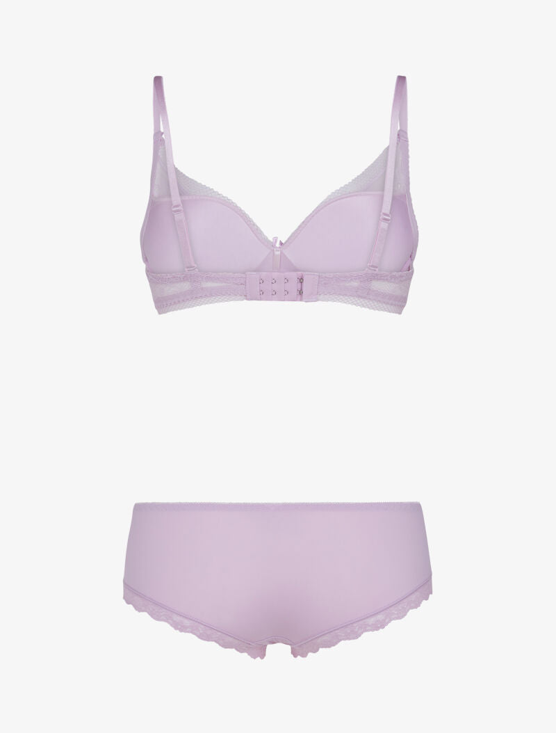 Ensemble à broderie fine - lilas - 2
