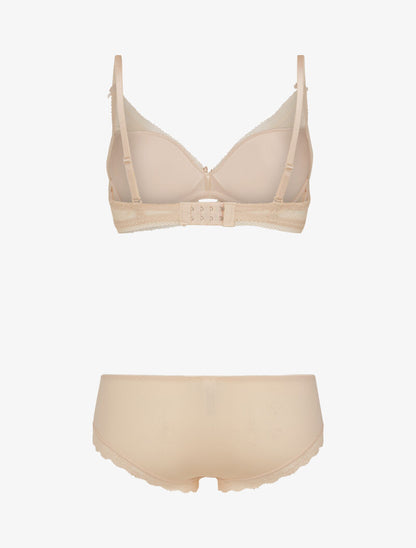 Ensemble à broderie fine - nude - 2