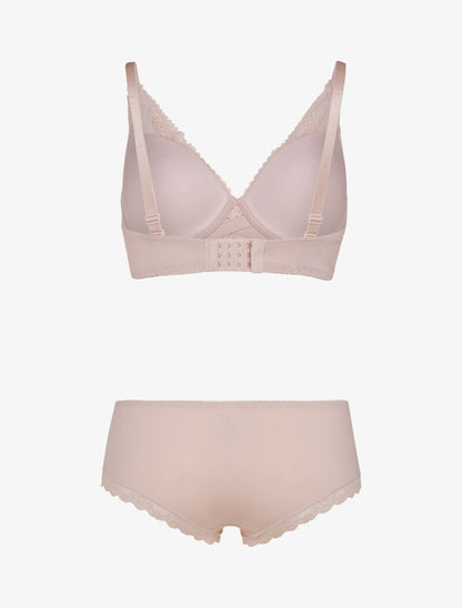 Ensemble à fleurs stylisées - rose orange - 2