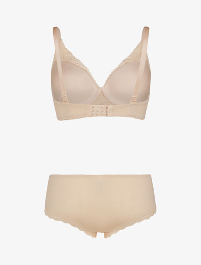 Ensemble à fleurs stylisées - beige - 2