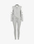 Ensemble cropped sweat et jogging - gris clair - 1