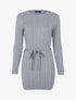 Robe-pull à détails torsadés - gris chiné - 1