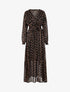 Robe longue cache-coeur imprimé cachemire - noir - 3