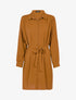 Robe chemise unie - camel - 1