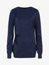 Pull long pailleté étoilé - bleu nuit - 3