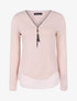 Top en maille à imprimé moucheté brillant - rose - 3