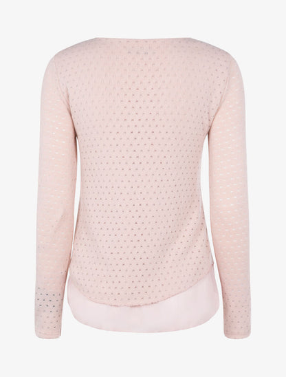 Top en maille à imprimé moucheté brillant - rose - 2