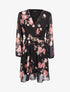 Robe fleurie à ceinture intégrée - noir - 3