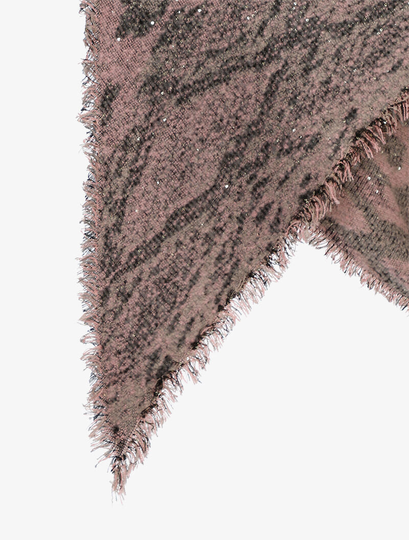 Echarpe biseautée imprimé léopard - rose | Inspee, image size:800x1054