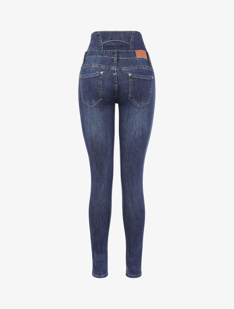 Jean skinny à taille empire - bleu denim - 2