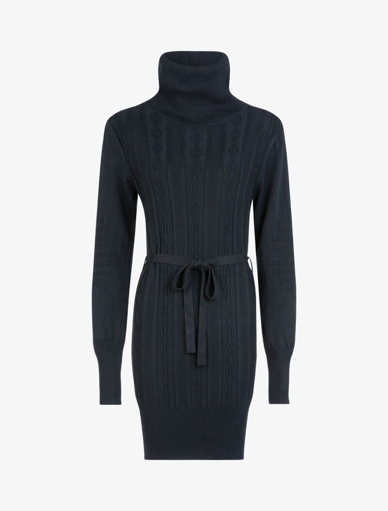 Robe-pull à détails tressés et relief - noir - 3
