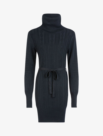 Robe-pull à détails tressés et relief - noir - 3