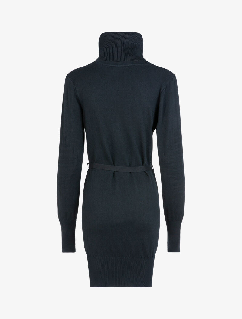 Robe-pull à détails tressés et relief - noir - 2