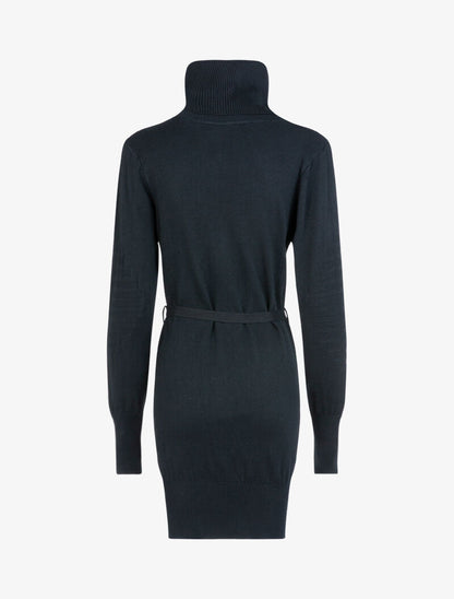 Robe-pull à détails tressés et relief - noir - 2