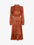 Robe à jabots et imprimé python - orange - 3