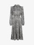 Robe à jabots et imprimé python - gris foncé - 3