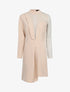 Robe asymétrique bi matière - beige - 3
