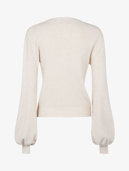 Pull court à manches bishop - beige - 2