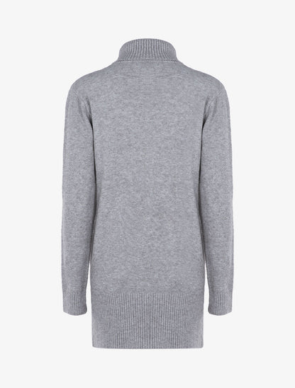 Robe pull à bandes texturées - gris clair - 2