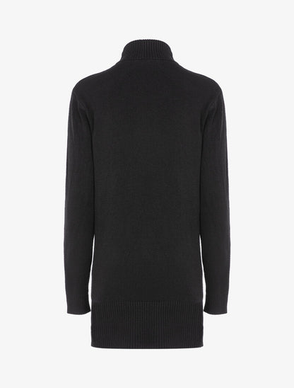 Robe pull à bandes texturées - noir - 2