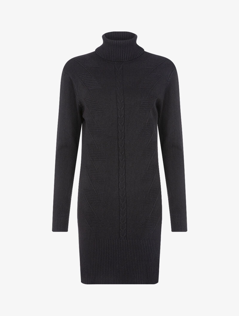 Robe pull à bande centrale tressée - noir - 3