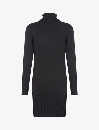 Robe pull à bande centrale tressée - noir - 2