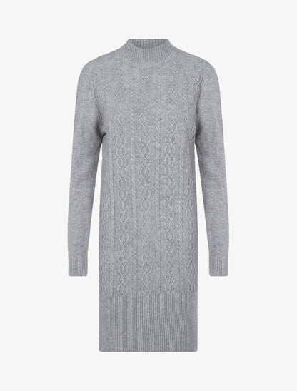Robe pull à bandes entrelacées - gris clair - 2