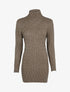 Robe pull à bandes texturées - taupe - 1