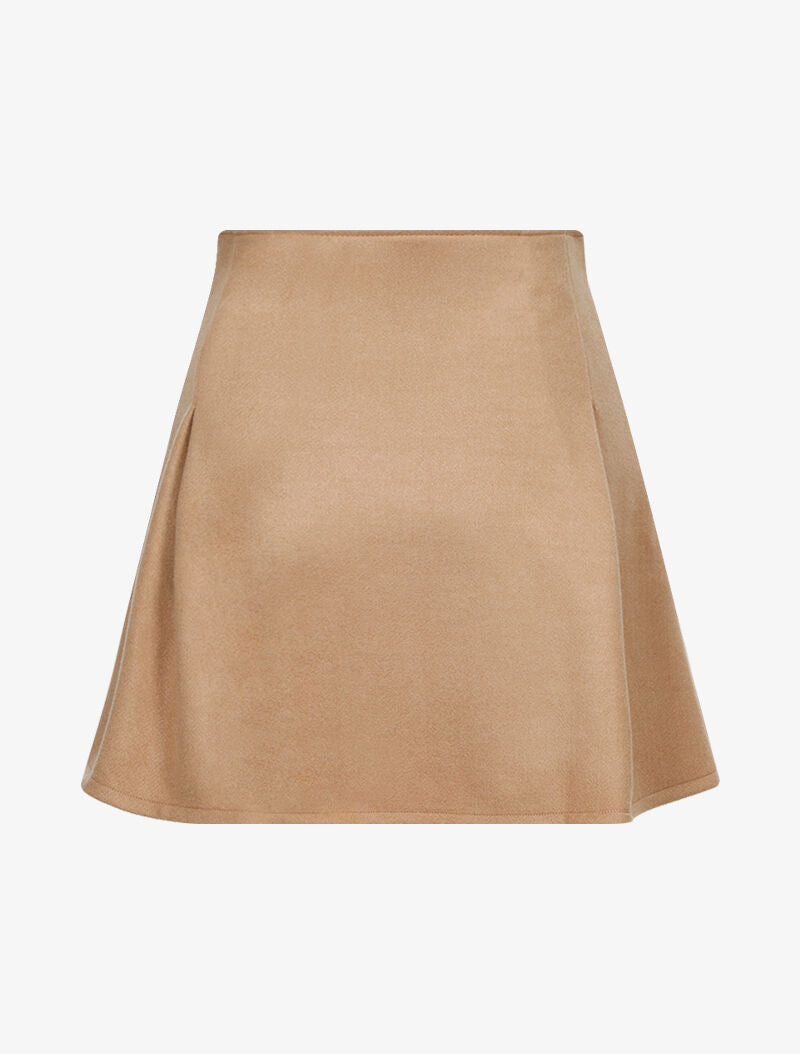 Jupe trapèze en feutrine - taupe - 3