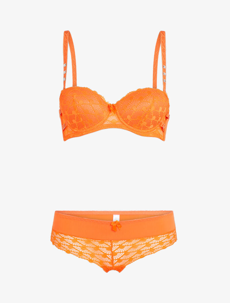 Ensemble à clous et sangles - orange - 1