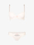 Ensemble push up en dentelle festonnée - blanc - 1