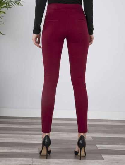 Tregging slim à taille ornée - bordeaux - 2