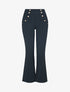 Pantalon style officier à poches à boutons - noir - 1