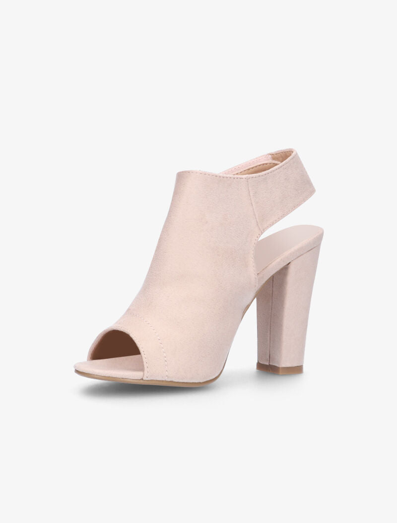 Sandales peep toes en suédine - rose - 2
