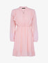 Robe volantée en voile - rose - 3
