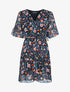 Robe fleurie effet portefeuille - noir - 3