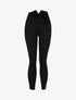 Pantalon à taille empire fendue - noir - 1