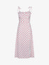 Robe fendue à pois - blanc - 1