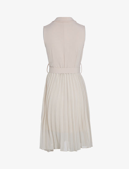 Robe à buste style tailleur - beige - 2