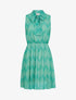 Robe à imprimé stylisé - turquoise - 3