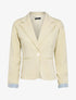 Blazer à détails rayures - beige - 1