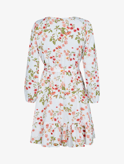 Robe patineuse à imprimés - blanc - 2